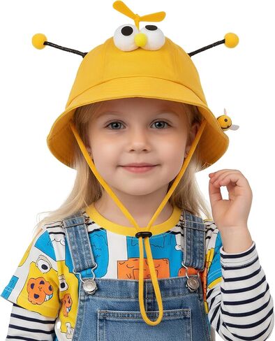 Kids Funny Propeller Bucket Hat, Adjustable Sun Protection Fishing Cap for Boys & Girls (Age 4-7 Years) in Kuwait