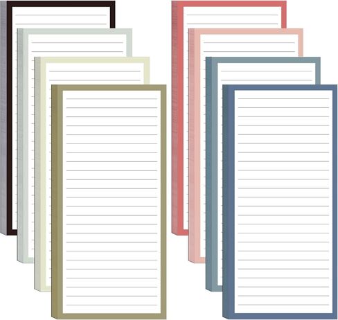 Thboxes 8 Pack Magnetic Note Pad for Fridge, 3.5" x 7.5" Totally 200 Sheets Grocery List Magnet Pad for Refrigerator Magnetic Shopping List Pad（Floral Design） in Kuwait