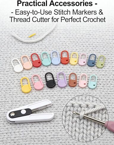 Crochet Kit, Knitting Kit with Practical Accessories, Suitable for Crocheting in Kuwait