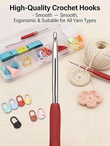 Crochet Kit, Knitting Kit with Practical Accessories, Suitable for Crocheting in Kuwait
