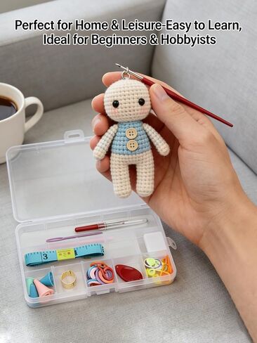 Crochet Kit, Knitting Kit with Practical Accessories, Suitable for Crocheting in Kuwait