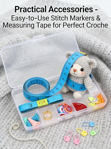 Crochet Kit, Knitting Kit with Practical Accessories, Suitable for Crocheting in Kuwait