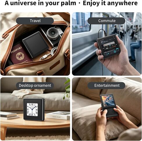 RG Rotate Retro Handheld Game Console, 3.5" Swivel Screen Android Portable Player, Unisoc T618 Chip 3GB+32GB, 2000mAh Battery, Aluminum Alloy + Plastic RG Rotate-Polar Black-NEW in Kuwait