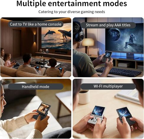 RG Rotate Retro Handheld Game Console, 3.5" Swivel Screen Android Portable Player, Unisoc T618 Chip 3GB+32GB, 2000mAh Battery, Aluminum Alloy + Plastic RG Rotate-Polar Black-NEW in Kuwait