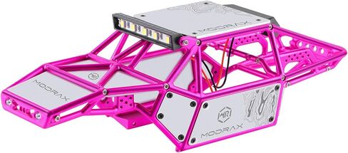 هيكل هيكل من الألومنيوم MR24-Bharal CNC مع أضواء LED لأجزاء ترقية 1/24 SCX24 C10 JLU Bronco Base Camp 4Runner (أسود وذهبي) in Kuwait