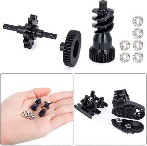 Carbon Steel Gearbox Gears Bearings Set for Axial SCX30 Ford Bronco Jeep Wrangler JLU K10 1/30 RC Crawler Upgrade in Kuwait