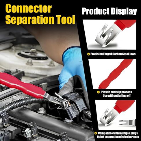 8-Electrical Disconnect Pliers Kit with 8Pcs TerminalPin Removal Tool Set w/Insulated Terminal,Connector Separator, Spring Hose Clamp, Relay &Hose Removers - Auto Harness Disconnect w/Case in Kuwait