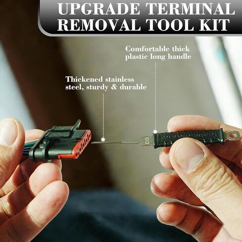 Upgraded 39 Pcs Terminal Removal Tool Kit, Thickened Stainless Steel Electrical pin Removal Tool with Organizer Ring & Case, depinning Tool for Automotive, Motorcycle & Household Devices in Kuwait