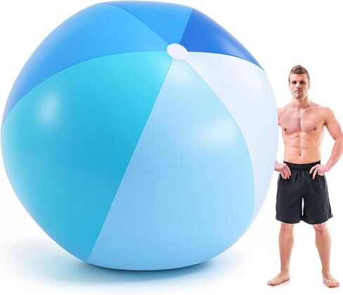 Raiten 78 Inch Giant Beach Ball Jumbo Inflatable Balls Oversized Adult Beach Toys Plastic Huge Water Balls for Swimming Pool Summer Seaside Water Games Outdoor Indoor Party in Saudi Arabia