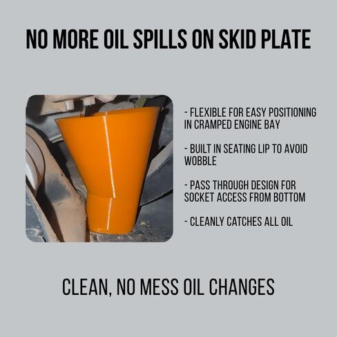 Oil Change Funnel Combo Compatible with Can-Am Maverick X3 – No-Spill Fill with 3ft Flexible Hose & Skid Plate Drain – Clean Maintenance Kit for X3, Turbo RR, Max (Orange, Fill/Drain Combo) in Kuwait