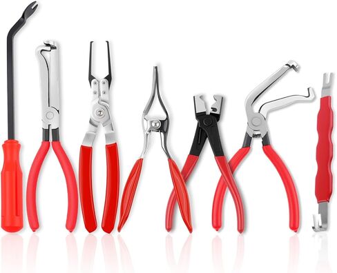 7PCS Automotive Electrical Terminal Connector Separator Removal Tool,Straight & 60° Electrical Disconnect Pliers with Electricals Connector Removal Tool,Electricals Connectors Tools (Style 1) in Kuwait