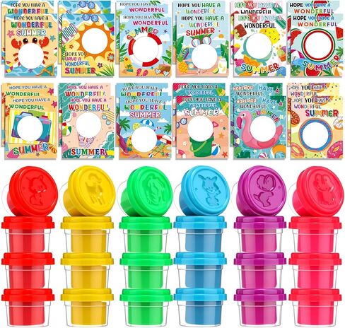 Sotiff 24 Set End of School Year Clay Gift Set End of School Year Party Favors Modeling Clay Non-Drying Clays with Greeting Cards for Schools Graduation Student Reward Summer Party Favor in Kuwait