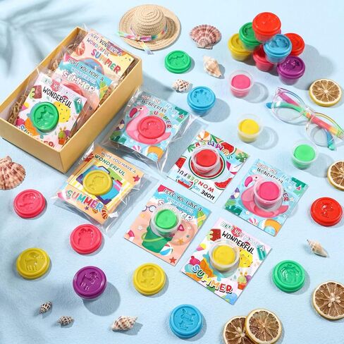 Sotiff 24 Set End of School Year Clay Gift Set End of School Year Party Favors Modeling Clay Non-Drying Clays with Greeting Cards for Schools Graduation Student Reward Summer Party Favor in Kuwait