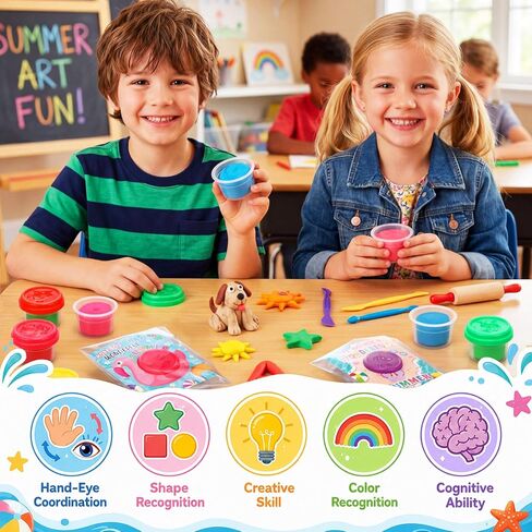 Sotiff 24 Set End of School Year Clay Gift Set End of School Year Party Favors Modeling Clay Non-Drying Clays with Greeting Cards for Schools Graduation Student Reward Summer Party Favor in Kuwait