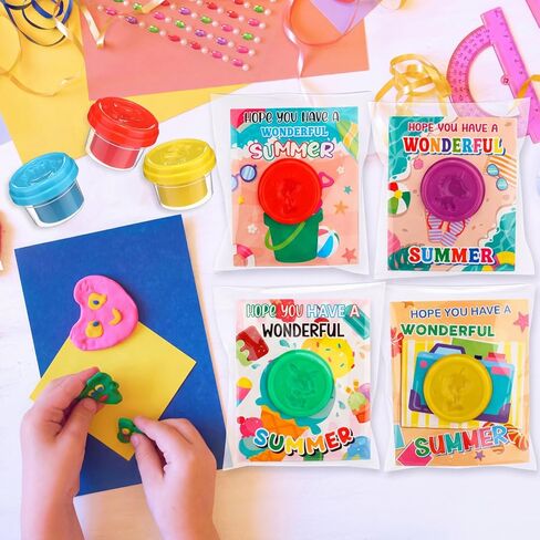 Sotiff 24 Set End of School Year Clay Gift Set End of School Year Party Favors Modeling Clay Non-Drying Clays with Greeting Cards for Schools Graduation Student Reward Summer Party Favor in Kuwait