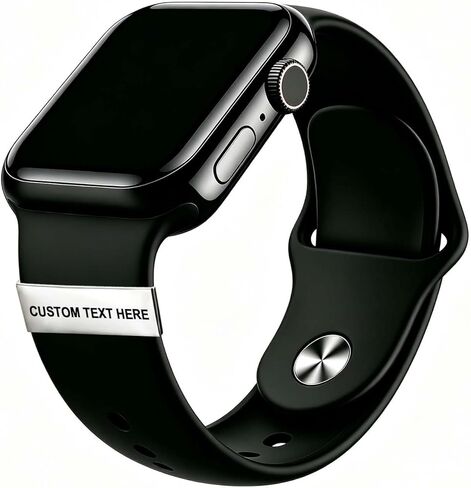 Medical Alert ID Tag for Watch Band Sport Smartwatch Stainless Steel Personalized Custom Wristband Tags Medical Label for Women Silicone Watch Strap Silver in Kuwait