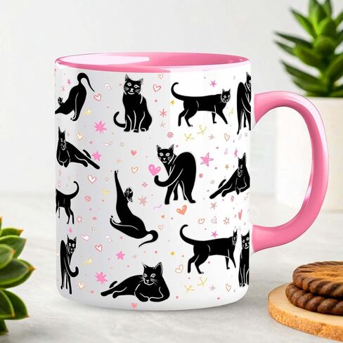 Book Lover Mug 11 oz, Vintage Postage Stamp Design, Unique Bookish Gifts for Women, Library Theme, Collectible Novelty Coffee Cup for Readers, Writers in Kuwait