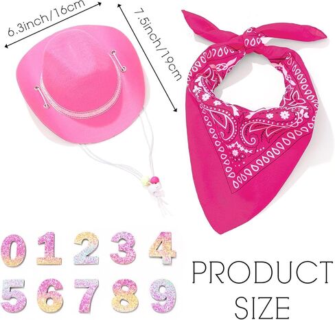 Bohend 3 Pcs Mini Cowboy Hat Girls Boys 1st Rodeo Birthday Party for Baby Kids Western Outfit in Kuwait