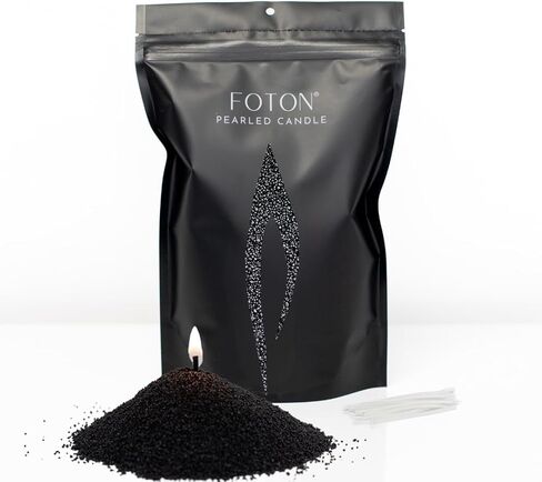 حقيبة إعادة ملء الشموع اللؤلؤية من فوتون 16oz - شموع مسحوقة فاخرة غير سامة تدوم طويلاً - رمل شمعة قابل لإعادة الملء مع 15 فتلة لصنع الشموع in Kuwait