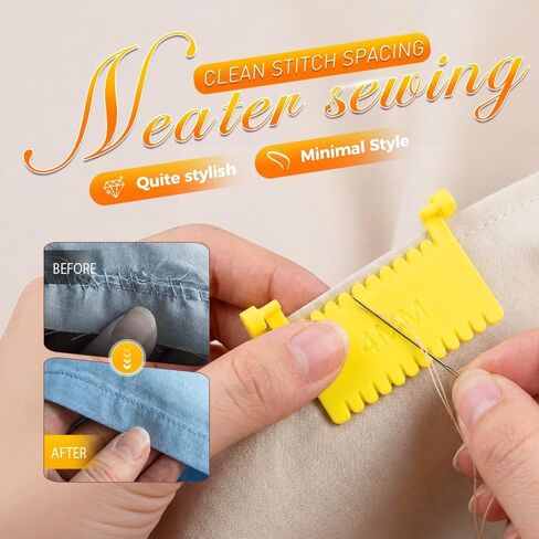 3pcs Clip-On Sewing Ruler, Hand Edge Stitch Lock and Sewing Gauge Quilting Templates with 2mm, 3mm, 4mm Spacing in Kuwait