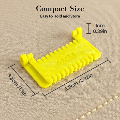 3pcs Clip-On Sewing Ruler, Hand Edge Stitch Lock and Sewing Gauge Quilting Templates with 2mm, 3mm, 4mm Spacing in Kuwait