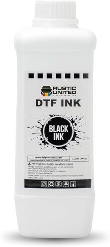 Premium DTF Ink, 1LT/ 34oz Heat Transfer Printing Direct to Film Refill for All DTF Printers Epson ET-8550, L1800, L800, R2400, P400, P800, XP15000, R1390, I3200 (Black) in Kuwait