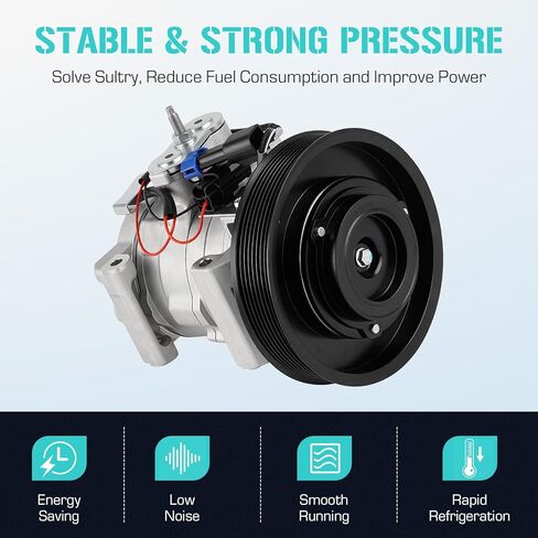 ضاغط تيار متردد مع قابض مناسب لـ 2011-2019 Freightliner Cascadia 12.8L 14.8L 15.6L، 2012 2013 2014 2015 2016 2017 2018، استبدال CO 29043C، استبدال السيارات مكيف الهواء in Kuwait
