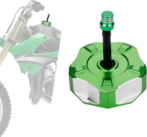 Dirt Bike Gas Cap,CNC Fuel Tank Cover with Air Vent Hose for KLX110 10-26/KLX110L 10-24/KLX140 08-26/KLX140L 08-24/KX85 14-25/KX100 14-21/KX250 05-07 19-24/KX450 19-26/KX250X KX450X 22-24-Green in Kuwait