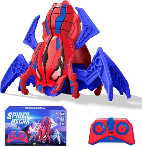 Remote Control Spider Toy for Kids, RC Walking Spider Robot with LED Lights & Rechargeable Battery, Funny Crab Dance Left-Right Movement & 360° Spin, Ideal Gift for Boys Girls Age 3-8 in Kuwait