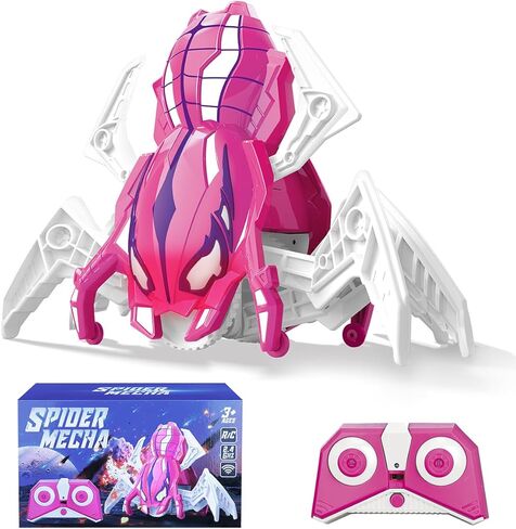Remote Control Spider Toy for Kids, RC Walking Spider Robot with LED Lights & Rechargeable Battery, Funny Crab Dance Left-Right Movement & 360° Spin, Ideal Gift for Boys Girls Age 3-8 in Saudi Arabia