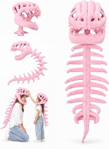 Sachie Dinosaur Skeleton Costume Set, Spinosaurus Skull Headpiece with Spine Back Piece Dino Outfit for Cosplay in Kuwait