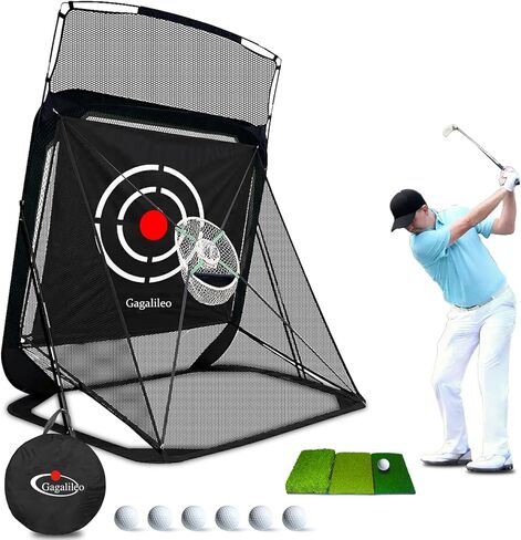 Golf Practice Hitting Nets for Backyard Driving Indoor Use Heavy Duty Practice Golf Driving Nets for Backyard Premium Portable Golf Impact Nets Cages with Frame and Net for Men in Saudi Arabia