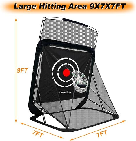 Golf Practice Hitting Nets for Backyard Driving Indoor Use Heavy Duty Practice Golf Driving Nets for Backyard Premium Portable Golf Impact Nets Cages with Frame and Net for Men in Saudi Arabia