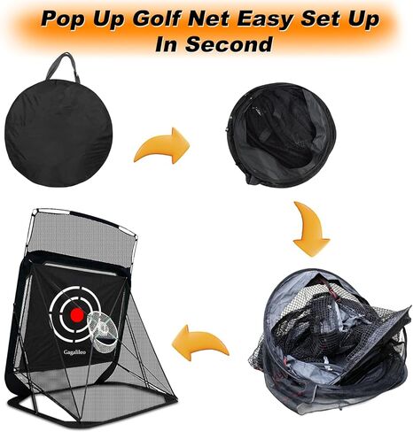 Golf Practice Hitting Nets for Backyard Driving Indoor Use Heavy Duty Practice Golf Driving Nets for Backyard Premium Portable Golf Impact Nets Cages with Frame and Net for Men in Saudi Arabia