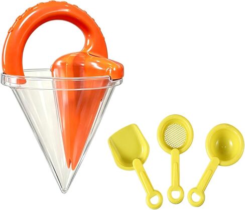 Sand and Water Mixing Funnel, Beach Sand Toy for Sand Castles Building, ABS Outdoor Play Tool for Beach and Garden, Sand and Water Funnel Toy, 26 x 16 cm (Orange) in Kuwait