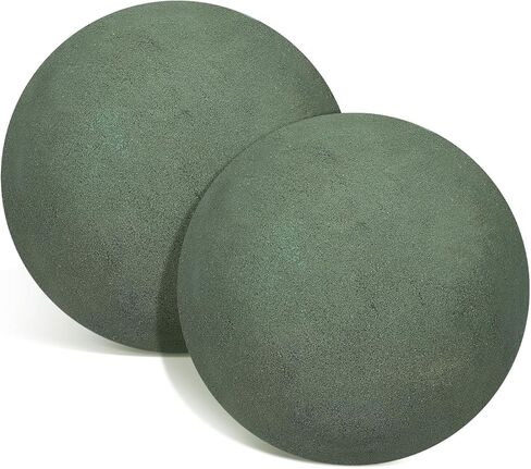 VILLCASE 2-Pack 4.7" Wet Floral Foam Spheres – 360° Hydrating Plant Sponge for Fresh Flowers, Pomanders & Centerpieces, Easy-Cut Green Craft Balls for Wedding, Home & Event Decor in Kuwait