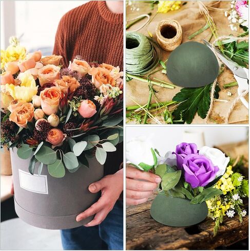 VILLCASE 2-Pack 4.7" Wet Floral Foam Spheres – 360° Hydrating Plant Sponge for Fresh Flowers, Pomanders & Centerpieces, Easy-Cut Green Craft Balls for Wedding, Home & Event Decor in Kuwait