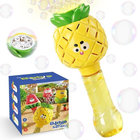 Aooess Bubble Wands للأطفال الذين تتراوح أعمارهم بين 3-5 سنوات: آلة فقاعات أوتوماتيكية للأطفال، عصا فقاعات مضيئة للأطفال الصغار في الهواء الطلق، هدية عيد ميلاد للحفلات الصيفية في الهواء الطلق للفتيات 3 4 5 6 7 8 سنوات، أصفر in Kuwait