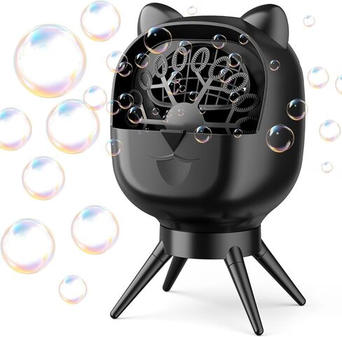 Bubble Machine for Kids,Automatic Rotation Bubble Maker 1800mAh Rechargeable Battery, 500ml Large Tank 2 Speed Control Type-C Charge Bubble Toys for for Kids, Weddings, Birthday Parties in Kuwait