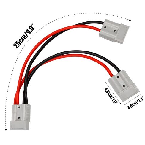 50A for Anderson Plug Connector Dual Y Adapter Battery Power Connector Forklift Power Plug with 6MM Car Cable 50 Amp 1 to 2 Electric Forklift Charging Plug Cable, Power Transfer for Lithium Batteries in Kuwait