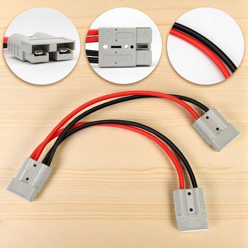 50A for Anderson Plug Connector Dual Y Adapter Battery Power Connector Forklift Power Plug with 6MM Car Cable 50 Amp 1 to 2 Electric Forklift Charging Plug Cable, Power Transfer for Lithium Batteries in Kuwait
