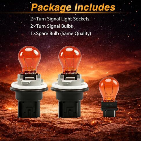2PCS Front Turn Signal Socket & Bulb Kit Compatible with 2007-2017 Jeep Compass & Patriot, Parking/Turn Signal Light Socket Replacement 68000686AA 645-504 in Kuwait