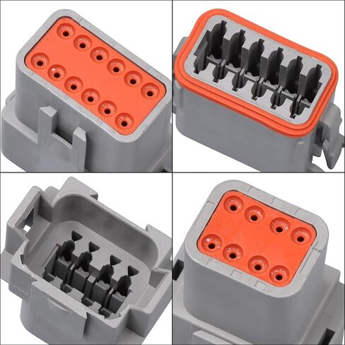 مجموعة موصلات DT شديدة التحمل من kimllier - 1650 قطعة طرفية مختومة لـ 14-20 AWG، IP65 اهتزاز عالي وتحمل درجة الحرارة القصوى لأسلاك السيارات والصناعية in Kuwait