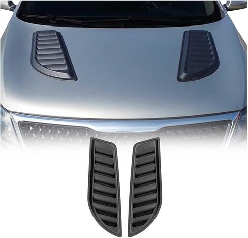 OMAC Hood Scoop Vent Air Flow Intake for Jeep Gladiator Black 2 Pcs in Kuwait