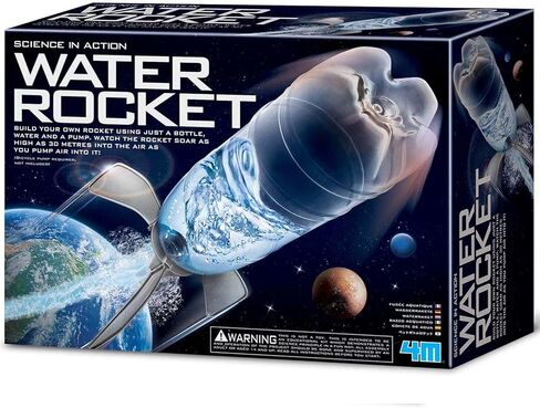 4M: Science in Action - Water Rocket - Bottle Rocket Launcher Kit, Soars Up to 98', Learn Action & Reaction Principles, Kinetic Energy Outdoor Project in Kuwait