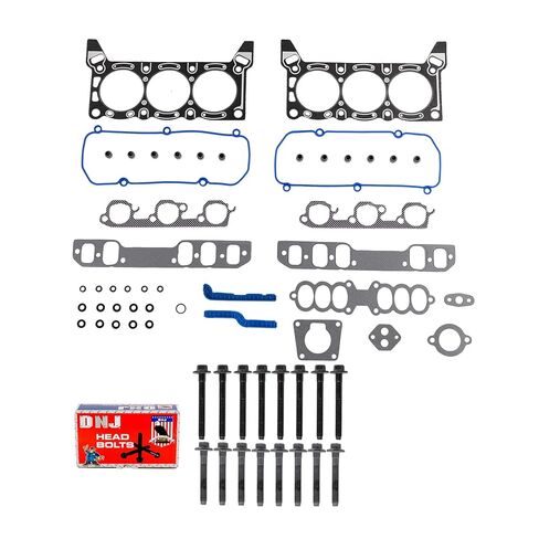 DNJ HGB4117 مجموعة حشية رأس الأسطوانة مع مجموعة مسامير الرأس لـ 1994-1995 Ford Thunderbird 3.8L 232cid V6 OHV in Kuwait