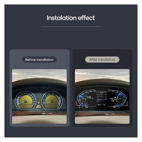 لوحة قيادة LCD أوتوماتيكية 12.3 بوصة متوافقة مع BMW 7 Series E65 E66 2004-2008 شاشة عرض الأدوات الرقمية العنقودية Snelheidsmeter in Kuwait