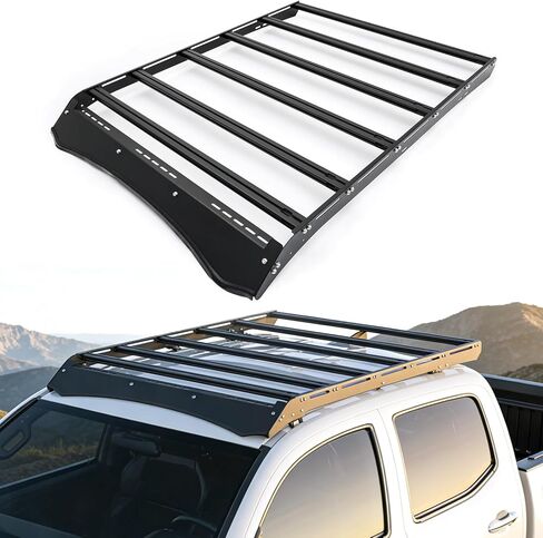 حامل سقف Trumgeta 1000 رطل مناسب لـ 2024 2025 2026 Toyota Tacoma Double Cab Pickup الألومنيوم بدون سلة سقف الحفر ملحقات تاكوما الناقلة للبضائع الثقيلة in Kuwait