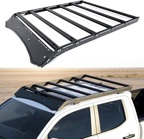 Trumgeta 1000 lbs Roof Rack Fit for 2024 2025 2026 Toyota Tacoma Double Cab Pickup Aluminum No Drill Roof Basket Heavy Duty Cargo Carrier Tacoma Accessories in Saudi Arabia