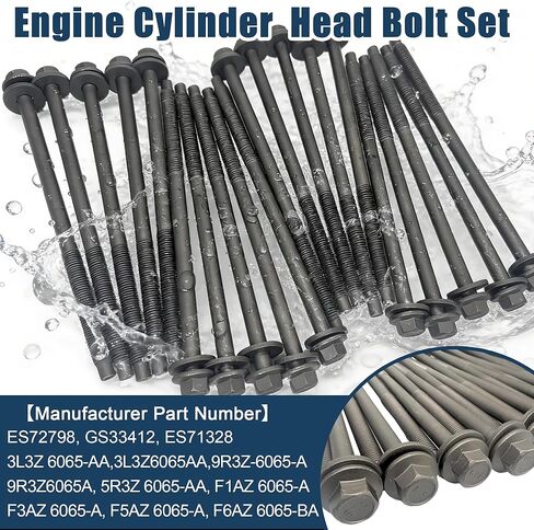 20 قطعة ES72798 مجموعة مسامير رأس أسطوانة المحرك متوافقة مع موديلات مختارة من Ford/Lincoln/Mercury (2005-2015) تحل محل ES71328 3L3Z6065AA 9R3Z6065A in Kuwait